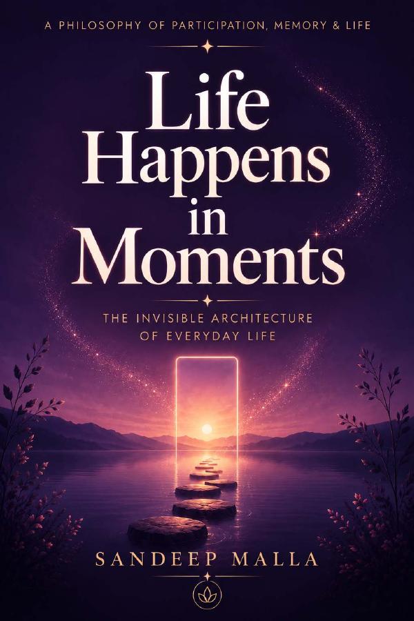 Book cover: Life Happens in Moments by Sandeep Malla